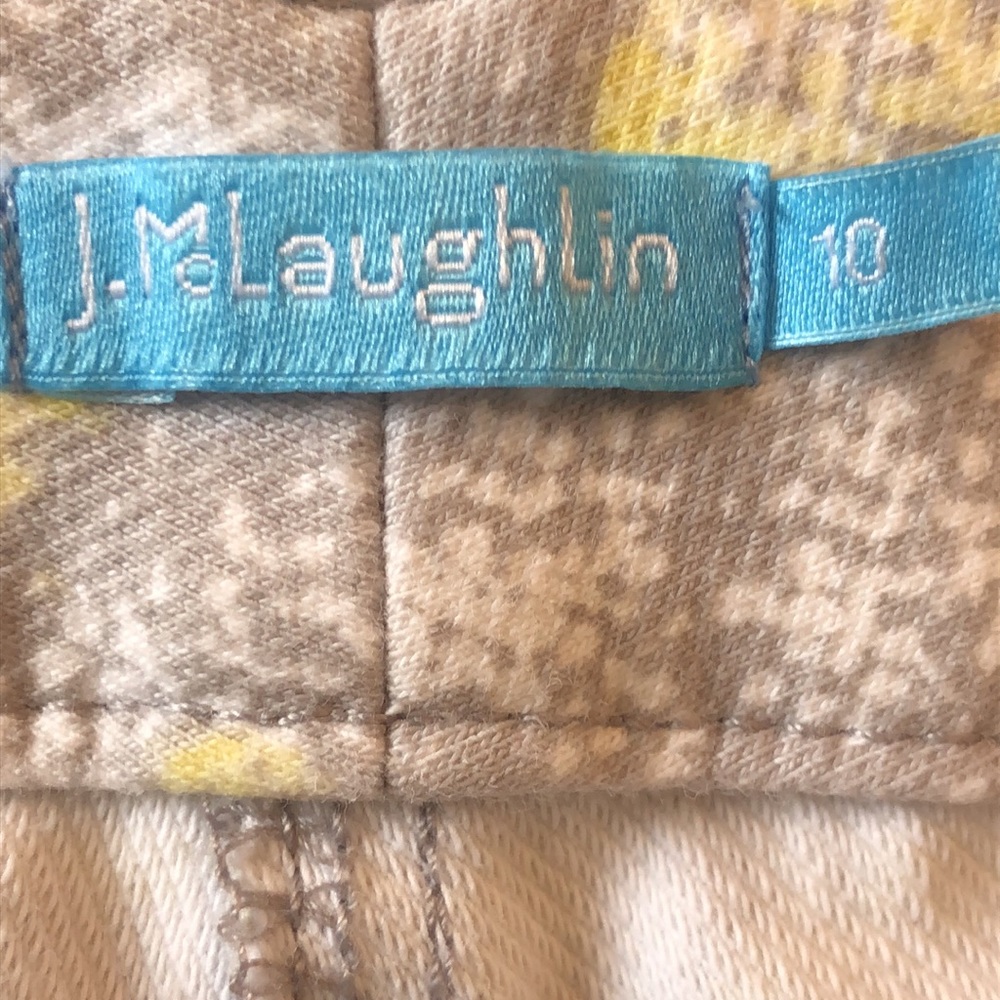 J. McLaughlin Lexie gray and yellow slim comfort jeans NWOT Sz 10 - Picture 5 of 9